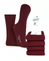 Chaussettes Bordeaux pour hommes Coton Bio fabriquées en France • Pack de 4 paires • Camilliano