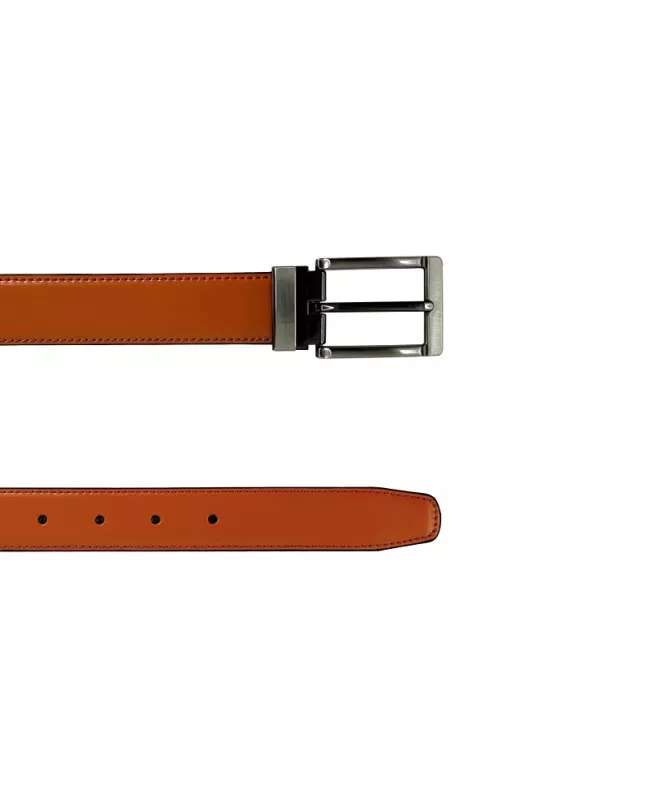 Ceinture Homme réversible et ajustableTerracotta/Noir • Camilliano