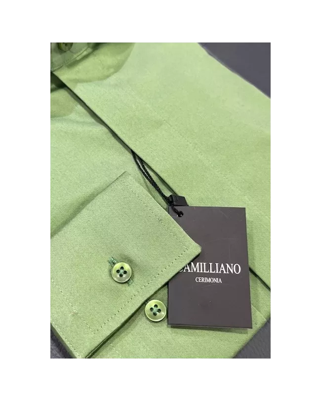 CHEMISE VERTE COL VILLE 6105