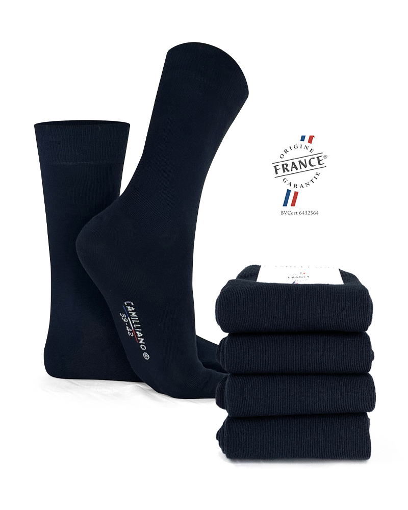 Chaussettes pour Homme, Coton Bio, Fabriqué en France • Camilliano